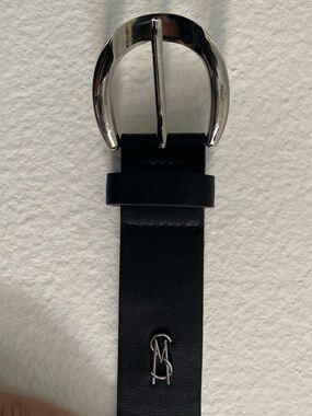 Steve Madden Belt Black/Silver 1.5inch